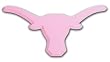 University of Texas Longhorns NCAA College Pink Ladies Powder Coated Premium Metal Longhorn Auto Car Truck Emblem