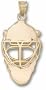 Goalie Mask 1" Pendant - 14KT Gold Jewelry