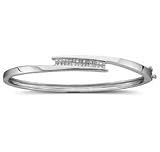 1/2ctw Two Row Princess Cut Diamond Bangle
