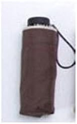 Super Light Ultra Short 16Cm 190G Sun Umbrella ,5 Folding Umbrella For Rain Or Shine Portable Umbrella Uv Protection - khaki