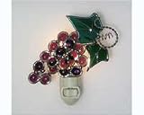 Studio One Art Glass Grapes Nightlight Purple