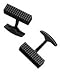 PVD Black Drum Cuff Links