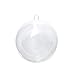 Factory Direct Craft Bulk Case of 60 Clear Acrylic 80mm Fillable Keepsake Ball Ornaments