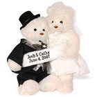 Personalized Bride and Groom Teddy Bears