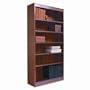 Bookcase, Traditional, Square Corner, 72"H, 6-Shelf, Medium Oak AEL17263