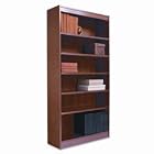 Bookcase, Traditional, Square Corner, 72H, 6-Shelf, Medium Oak AEL17263 by Alera