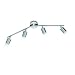 Trio 871710407 Energiespar-Deckenleuchte / Nickel matt / Glas opal matt / inklusiv 4 x E14 9 W 2U / L�nge 74 cm / H�he 14 cm
