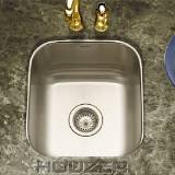 Houzer MS-1708-1 Club 16-1/4-by-17-15/16-Inch Undermount Stainless Steel Bar or Prep Sink