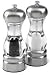 Cole and Mason Saturn Salt and Pepper Mill Set, Stainless Steel and Clear Acrylic