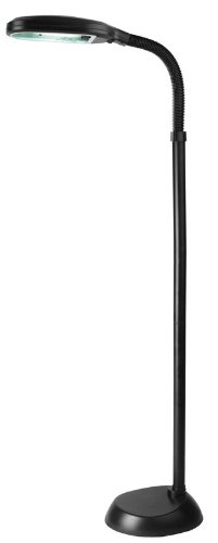 Lite Source LSP-801BLK Aptos Floor Lamp with Black Acrylic Shade, Black On Sale
