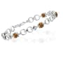 0.01 Cts Diamond & 2.00 Cts Citrine Bracelet in 14K White Gold