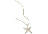 Jewelry : Signature Champagne Cubic Zirconia Starfish 18KT GOLD OVER STERLING