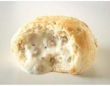 Grand Prairie Frozen Sausage and Gravy Stuffed Biscuit, 4.5 Ounce -- 24 per case.