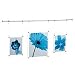 Umbra Trapeze Metal / Glass Wall Mounted Hanging Frame System for One 8 x 10 Photo & Two 5 x 7 Photos, Nickel Color.