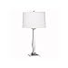 Westwood Tristan One Light Table Lamp with White Shade in Polished Nickel