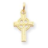 14k Celtic Cross Pendant - Measures 18x13mm - JewelryWeb