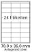 Produkt-Bild: pripa Etikettenformat 70 x 36mm, 200 Blatt DIN A4 selbstklebende Etiketten.Der Einzelbogen ist aufgeteilt in24 Etiketten pro Bogen = 3 Spalten je 8 Reihen,4800Etiketten.