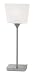 Eglo 82005A Cello 1 Light Table Light Fixture, Nickel/Frosted Opal