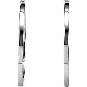 Genuine IceCarats Designer Jewelry Gift Sterling Silver Square Hinged Hoop Earrings. Pair 32.80 Mm Square Hinged Hoop Earrings Square Hinged Hoop Earrings In Sterling Silver