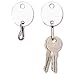 Oval Snap-Hook Key Tags, Plastic, 1 1/2 x 1 1/2, White, 20/Pack