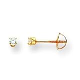 14k 2.25mm CZ (Cubic Zirconia) Baby Earrings