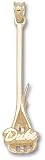 Duke Blue Devils Duke Lacrosse Stick Pendant - 14KT Gold Jewelry