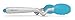 Dreamfarm Clongs - Click-Lock Sit Up Tongs with Silicone Heads 9-Inch Blue
