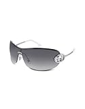 Gucci Interlocking GG Metal Rimless Shield Sunglasses Silver shaded grey by Gucci