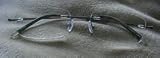 MB1098 Strength +4.00 Antique Silver Rimless Reading Glasses