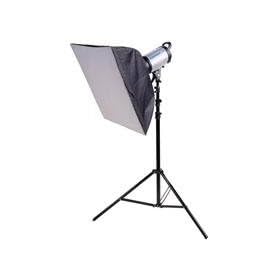 Flashpoint II 320 Monolight Kit, 150 Watt Second, One Monolight Kit with 9.5'black Light Stand and 24 x 24 Softbox