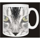 SILVER TABBY CAT'S FACE Coffee MUG