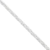 Sterling Silver Fancy Byzantine Necklace - 24 Inch - 13.25mm - Lobster Claw - JewelryWeb