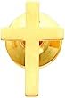 14K Gold Cross Tie Tac
