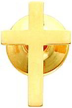 14K Gold Cross Tie Tac