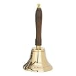 12.5"H Wooden Handle Brass Bell