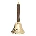 12.5"H Wooden Handle Brass Bell