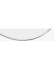 6mm Cubeto (Flexible) White Gold Omega Necklace 20"