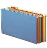 Smead 64159 Assorted Color Hanging Folders, Legal Size, Matching 1/5 Cut Tabs, 25/box