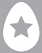 Angry Birds Egg- One Star - Video Game Decal / Sticker - Size: 3.5 x 2.6 inches - Color: White