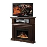 21y6sXlpIpL. SL160  Dimplex Montgomery Electric Glass Ember Fireplace Corner Media Console   Nutmeg
