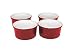 Emile Henry 6-Ounce Ramekins, Set of 4, Cerise Red