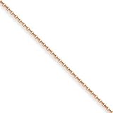 14k Gold Rose Gold 1.4mm Cable Chain 16 Inches