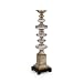 IMAX Carolyn Kinder Designed Contemporary Stacked Glass Oval Medium Thetan Floor Candle Stick