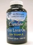 Carlson Labs Cod Liver Oil Low Vitamin A - 150 Softgels [Health and Beauty]