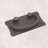 1 1/2 oa Black Mist Antique Bail Pull w/ Plate
