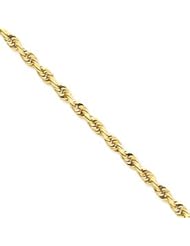 14k Gold 6.0mm D/C Quadruple Rope Chain 30 Inches