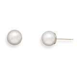 7.5-8mm AAA Akoya Pearls 14k Yellow Gold Earring