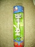 Littlest Pet Shop Spring 2007 Tube of 3 Pets kitten, bunny, frog