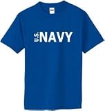 US Navy on Cotton T-Shirt - (Adult & Youth) (in 38 colors)