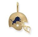 14k Detroit Lions Enameled Pendant
